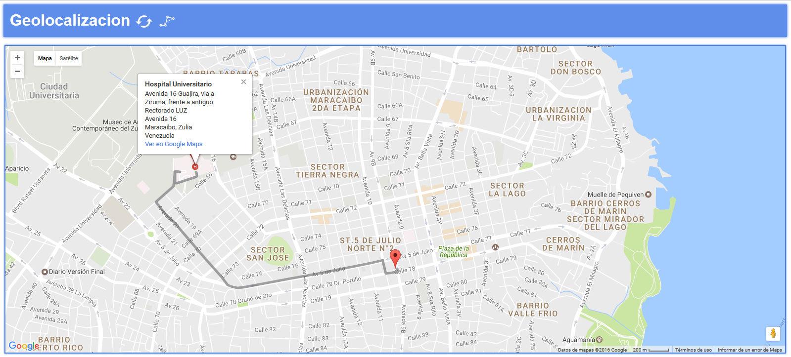 Geolocalización con Google Maps